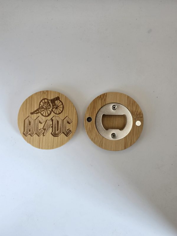 Wooden Bottle Opener Fridge Magnet - Bands - Image 4