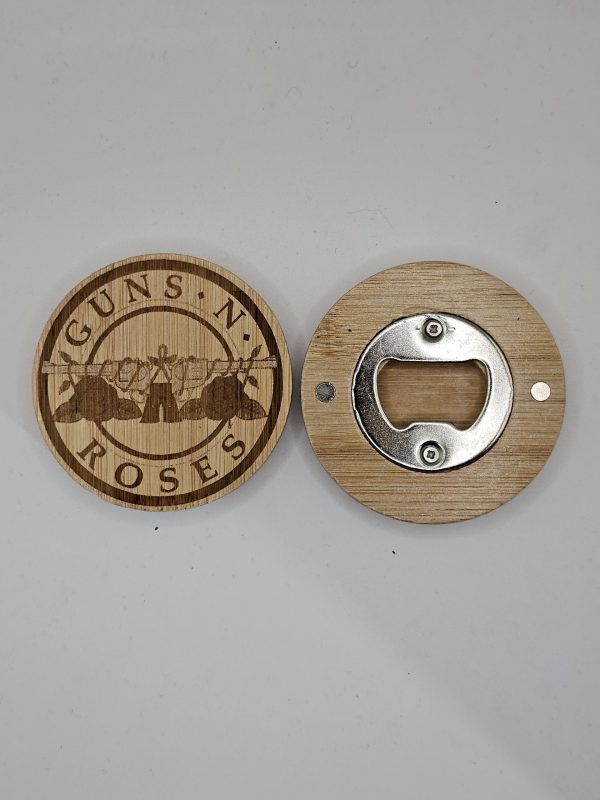 Wooden Bottle Opener Fridge Magnet - Bands - Image 2