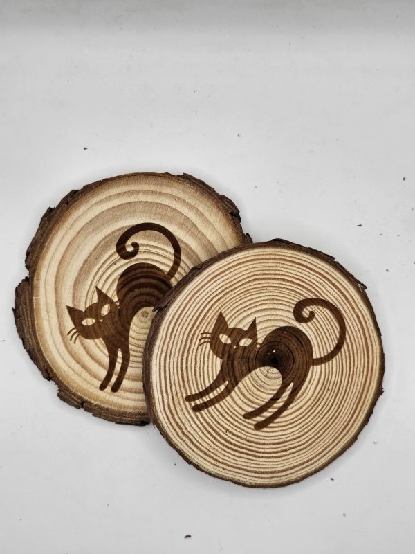 Wooden Coasters - Cat Designs - Image 12
