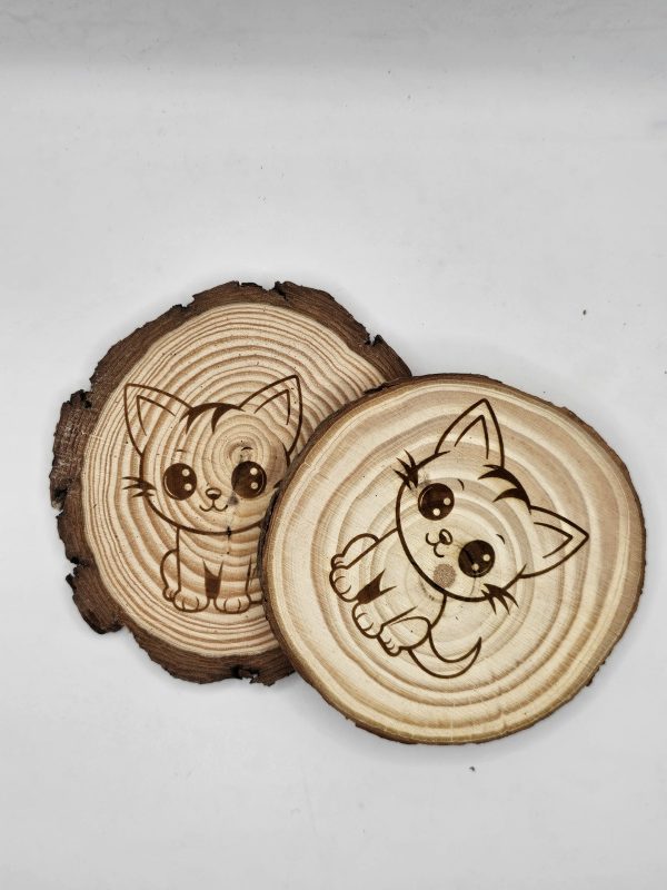 Wooden Coasters - Cat Designs - Image 15