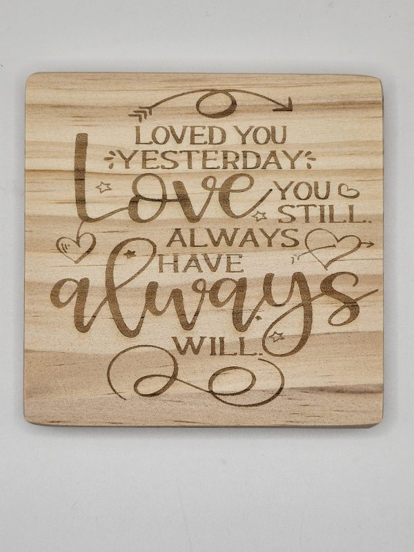 Wooden Coasters - Romantic Collection