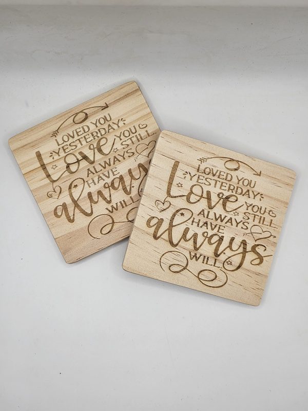 Wooden Coasters - Romantic Collection - Image 4